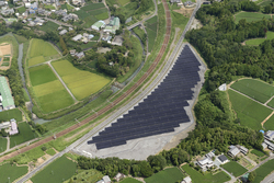 菊川市倉沢メガソーラー全景