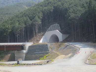 トンネル坑口部遠景