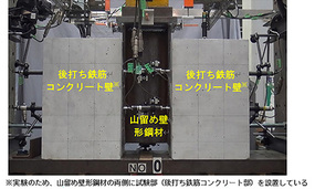写真２　補強効果確認の構造実験状況